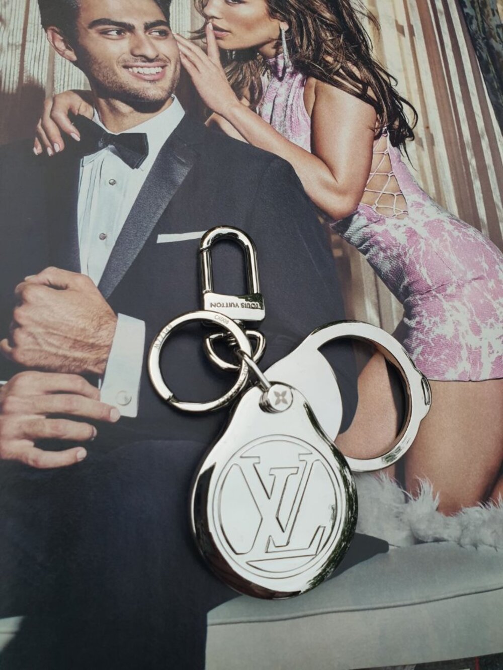 Fashion Silver Metal Key Chain Keyring Unisex Luxury Handbag Charm Accessory